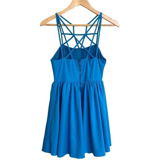 Lulu's Blue Can't Cage Me Dress Size Small - Picture 7 of 11